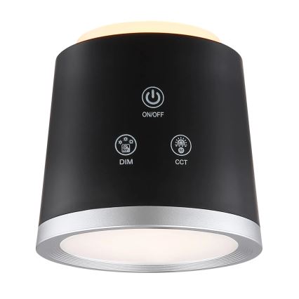 Globo - Lampe de table tactile LED dimmable 4 en 1 LED/6W/3,7V 3000K/4000K/6500K 1500 mAh USB noire