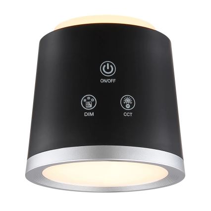 Globo - Lampe de table tactile LED dimmable 4 en 1 LED/6W/3,7V 3000K/4000K/6500K 1500 mAh USB noire