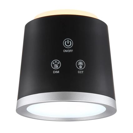 Globo - Lampe de table tactile LED dimmable 4 en 1 LED/6W/3,7V 3000K/4000K/6500K 1500 mAh USB noire
