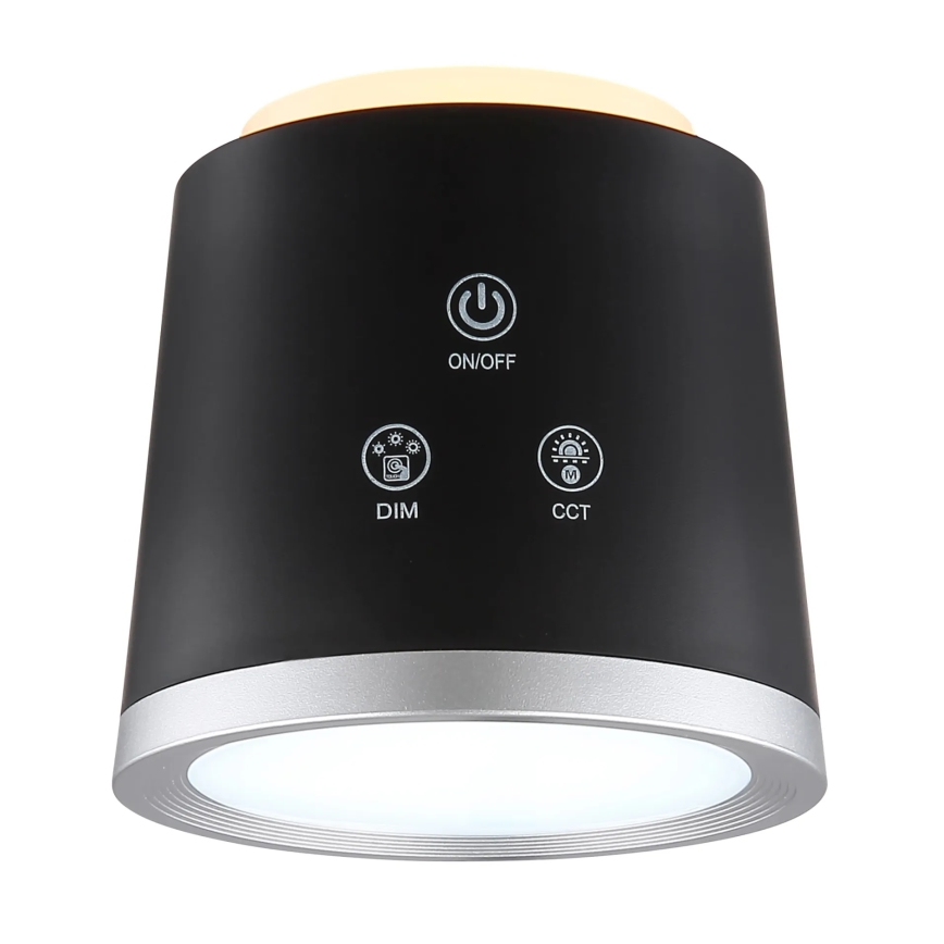 Globo - Lampe de table tactile LED dimmable 4 en 1 LED/6W/3,7V 3000K/4000K/6500K 1500 mAh USB noire
