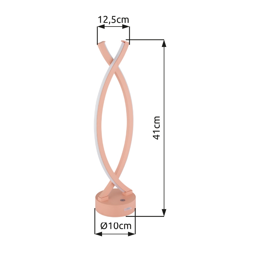 Globo - Lampe de table tactile à intensité variable LED/1W/3,7V 3000K 1800 mAh USB rose