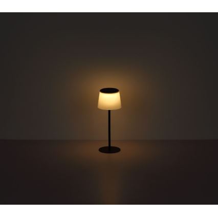 Globo - Lampe de table tactile d'extérieur à intensité variable LED/1,8W/5V IP44 1800 mAh noir/blanc