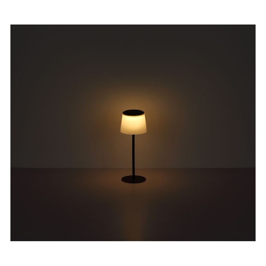 Globo - Lampe de table tactile d'extérieur à intensité variable LED/1,8W/5V IP44 1800 mAh noir/blanc