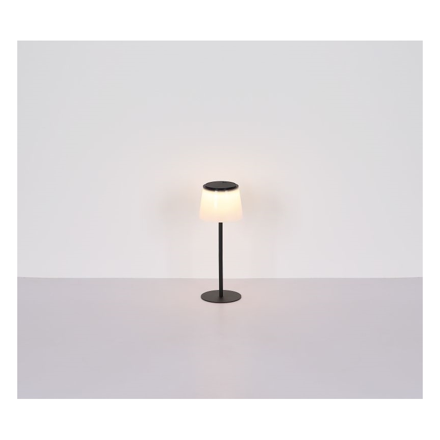 Globo - Lampe de table tactile d'extérieur à intensité variable LED/1,8W/5V IP44 1800 mAh noir/blanc