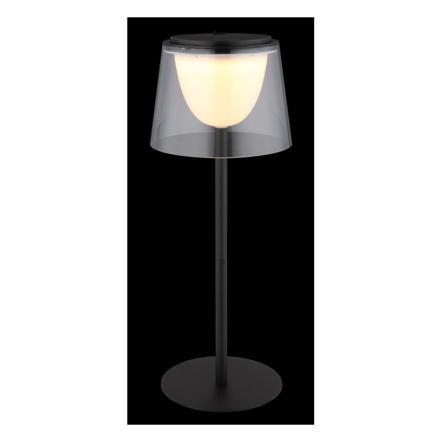 Globo - Lampe de table tactile d'extérieur à intensité variable LED/1,8W/5V IP44 1800 mAh noir/clair