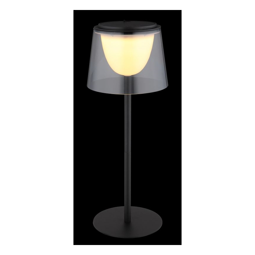 Globo - Lampe de table tactile d'extérieur à intensité variable LED/1,8W/5V IP44 1800 mAh noir/smoky