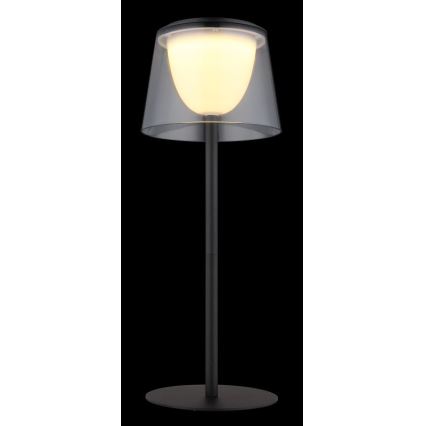 Globo - Lampe de table tactile d'extérieur à intensité variable LED/1,8W/5V IP44 1800 mAh noir/smoky