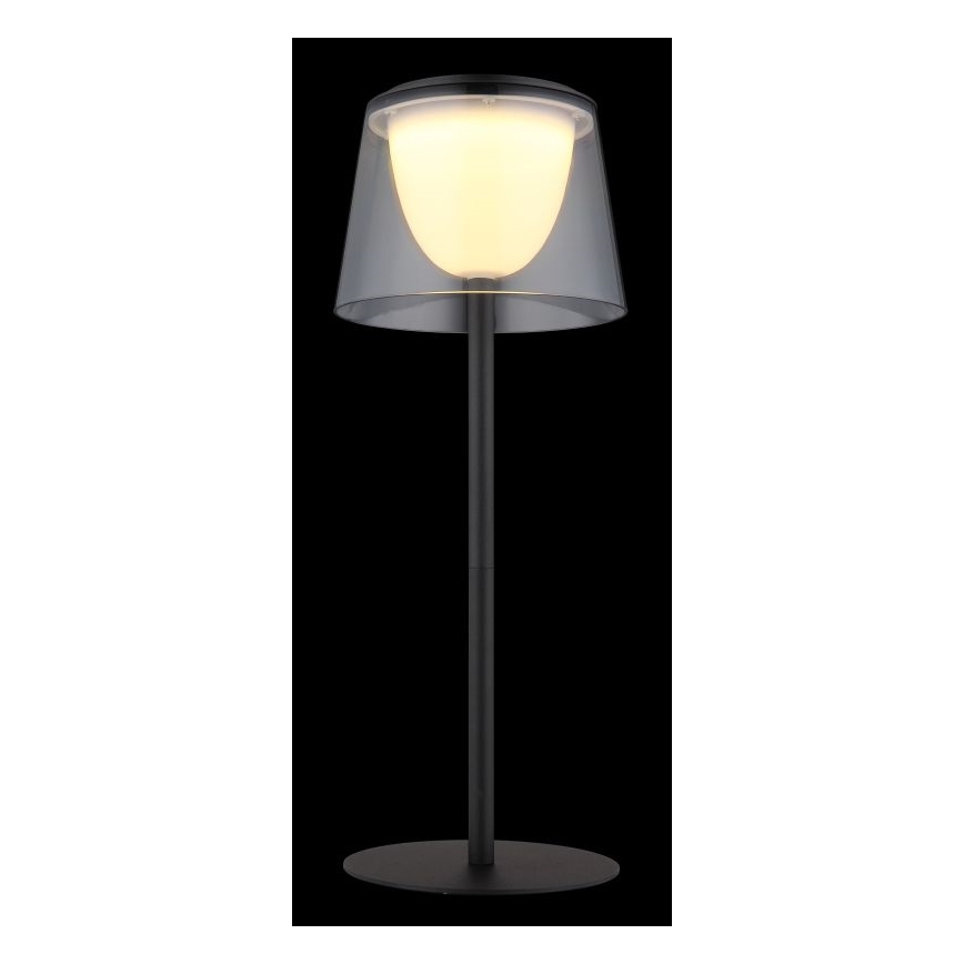 Globo - Lampe de table tactile d'extérieur à intensité variable LED/1,8W/5V IP44 1800 mAh noir/smoky