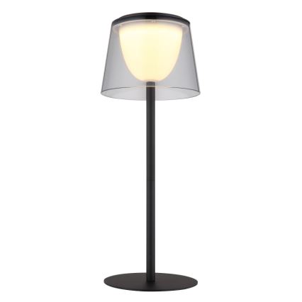 Globo - Lampe de table tactile d'extérieur à intensité variable LED/1,8W/5V IP44 1800 mAh noir/smoky