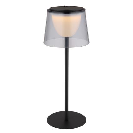 Globo - Lampe de table tactile d'extérieur à intensité variable LED/1,8W/5V IP44 1800 mAh noir/smoky