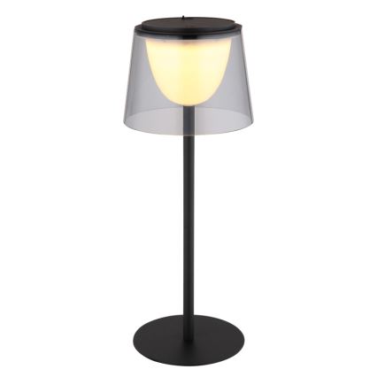 Globo - Lampe de table tactile d'extérieur à intensité variable LED/1,8W/5V IP44 1800 mAh noir/smoky