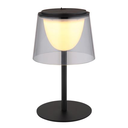 Globo - Lampe de table tactile d'extérieur à intensité variable LED/1,8W/5V IP44 1800 mAh noir/smoky