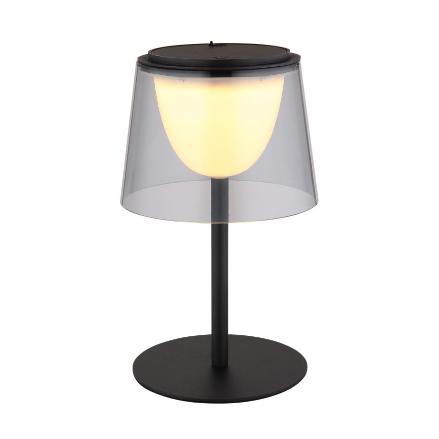 Globo - Lampe de table tactile d'extérieur à intensité variable LED/1,8W/5V IP44 1800 mAh noir/smoky