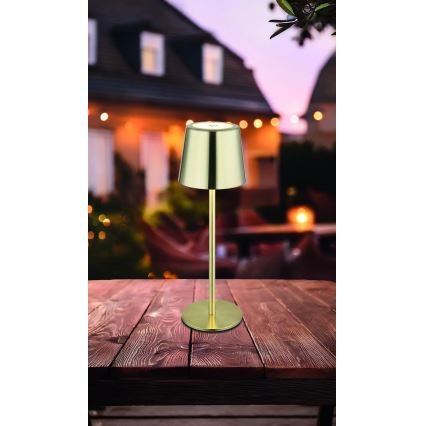 Globo - Lampe de table LED rechargeable, tactile et dimmable LED/2W/3,7V 3000/4000/6000K 2200 mAh dorée
