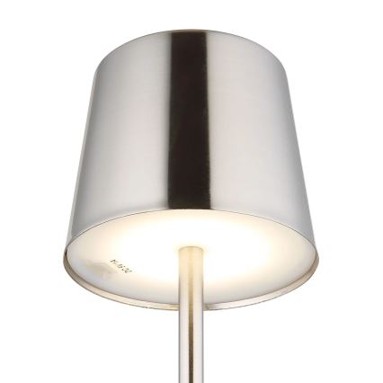 Globo - Lampe de table rechargeable tactile à intensité variable LED/2W/3,7V 3000/4000/6000K 2200 mAh chrome brillant