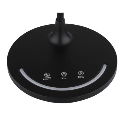 Globo - Lampe de bureau tactile flexible à intensité variable LED/12W/230V 3000/4000/6500K IRC 90 noire