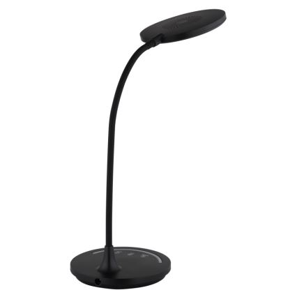 Globo - Lampe de bureau tactile flexible à intensité variable LED/12W/230V 3000/4000/6500K IRC 90 noire