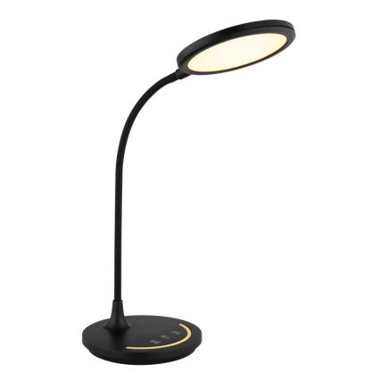 Globo - Lampe de bureau tactile flexible à intensité variable LED/12W/230V 3000/4000/6500K IRC 90 noire