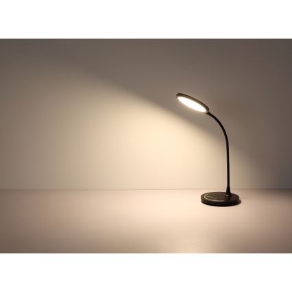 Globo - Lampe de bureau tactile flexible à intensité variable LED/12W/230V 3000/4000/6500K IRC 90 noire