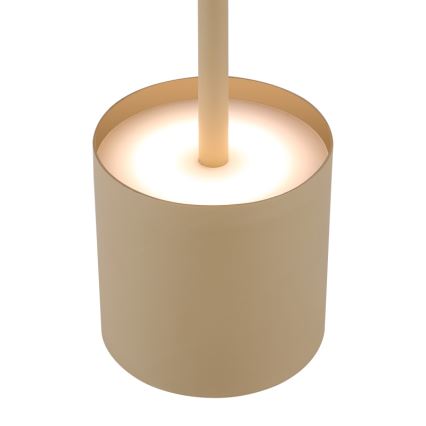 Globo - Lampe de table LED rechargeable à commande tactile et à intensité variable, 1,5 W / 5 V, 2200 mAh, beige