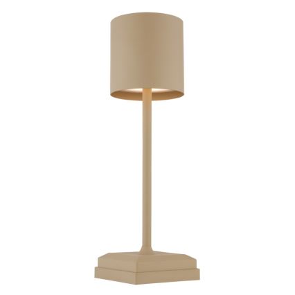 Globo - Lampe de table LED rechargeable à commande tactile et à intensité variable, 1,5 W / 5 V, 2200 mAh, beige