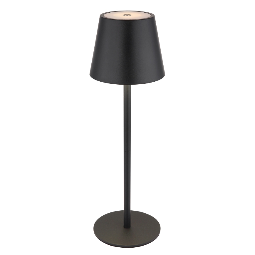 Globo - Lampe de table d'extérieur rechargeable tactile et à intensité réglable 3 en 1 LED/3W/5V 3000/4000/5000K IP54 1800 mAh noire