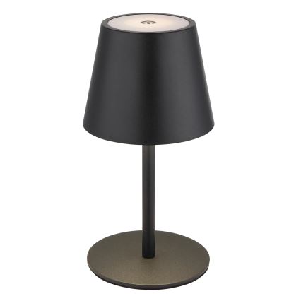 Globo - Lampe de table d'extérieur rechargeable tactile et à intensité réglable 3 en 1 LED/3W/5V 3000/4000/5000K IP54 1800 mAh noire
