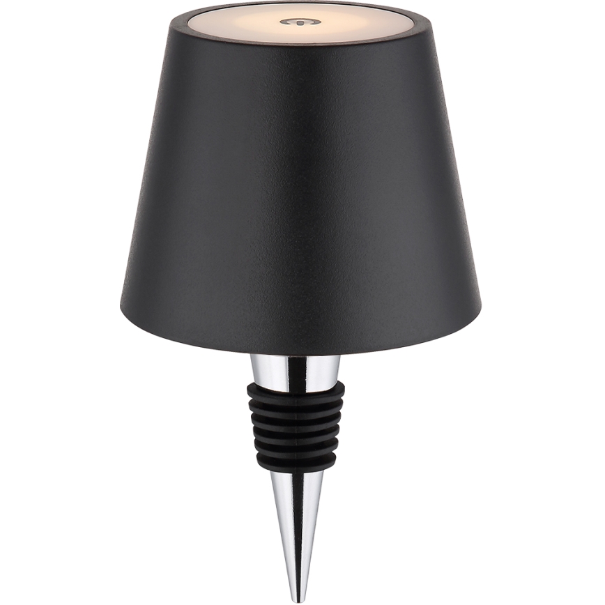 Globo - Lampe de table d'extérieur rechargeable tactile et à intensité réglable 3 en 1 LED/3W/5V 3000/4000/5000K IP54 1800 mAh noire