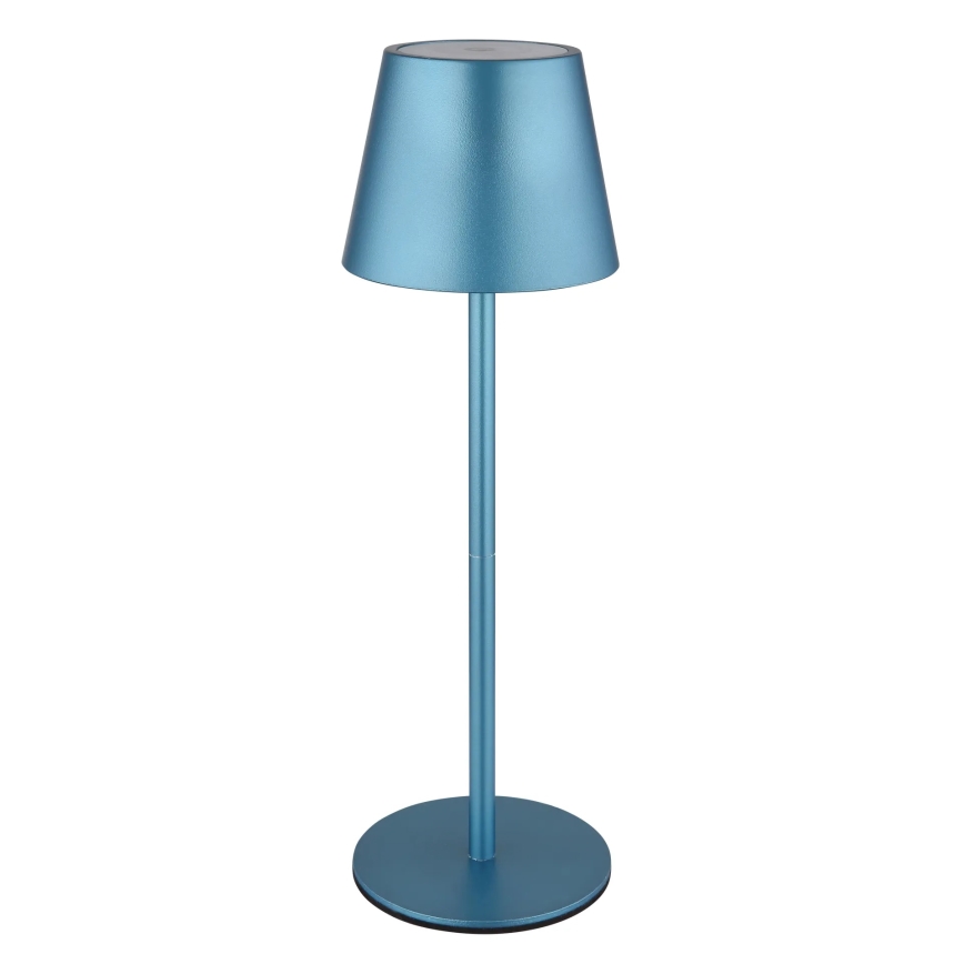 Globo - Lampe de table d'extérieur LED 3 en 1 tactile et dimmable, rechargeable, LED/3W/5V, 3000/4000/5000K, IP54, 1800 mAh, bleue