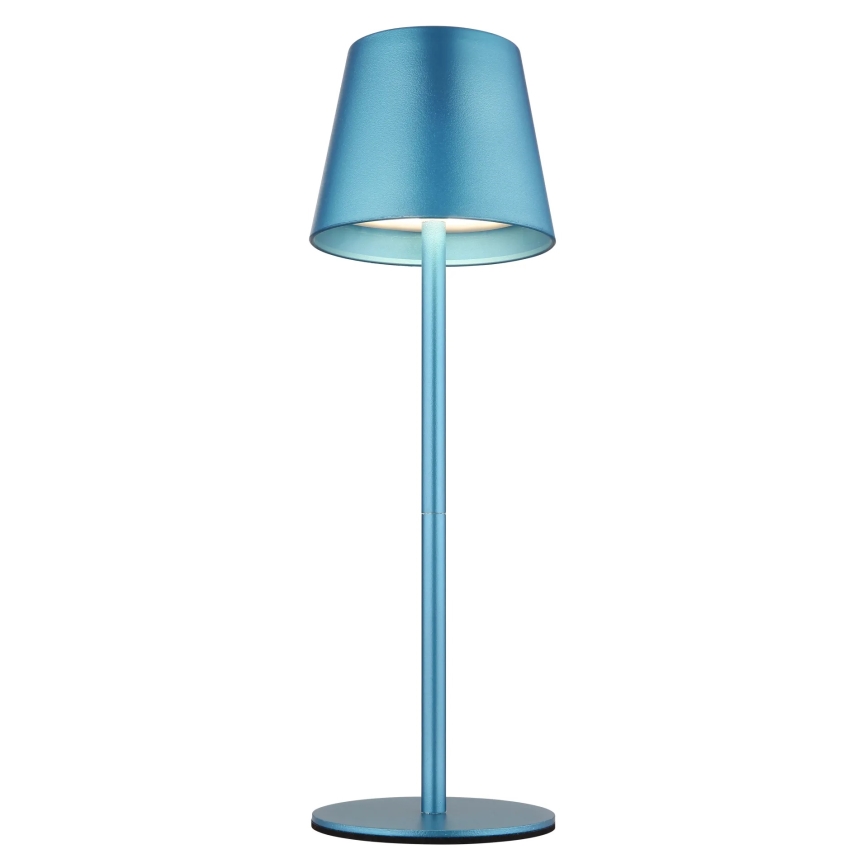 Globo - Lampe de table d'extérieur LED 3 en 1 tactile et dimmable, rechargeable, LED/3W/5V, 3000/4000/5000K, IP54, 1800 mAh, bleue