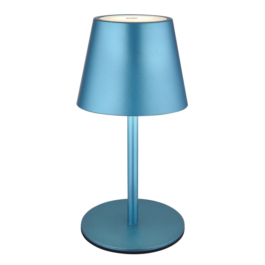Globo - Lampe de table d'extérieur LED 3 en 1 tactile et dimmable, rechargeable, LED/3W/5V, 3000/4000/5000K, IP54, 1800 mAh, bleue