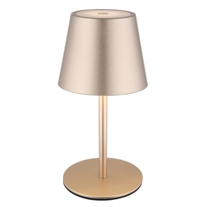Globo - Lampe de table d'extérieur LED rechargeable tactile et dimmable 3 en 1 LED/3W/5V 3000/4000/5000K IP54 1800 mAh laiton