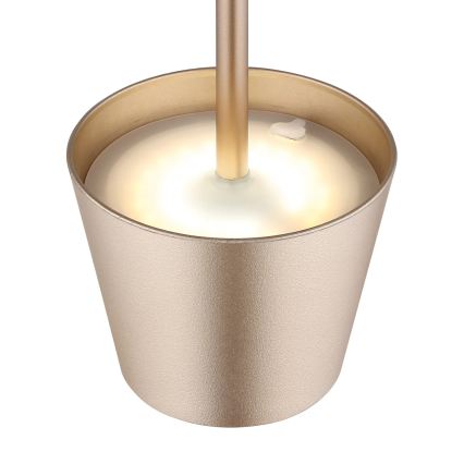 Globo - Lampe de table d'extérieur LED rechargeable tactile et dimmable 3 en 1 LED/3W/5V 3000/4000/5000K IP54 1800 mAh laiton
