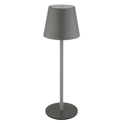 Globo - Lampe de table d'extérieur LED rechargeable 3 en 1, tactile et à intensité variable, LED/3W/5V, 3000/4000/5000K, IP54, 1800 mAh, gris
