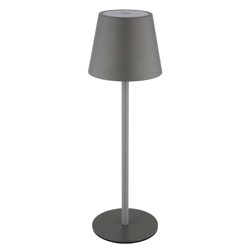 Globo - Lampe de table d'extérieur LED rechargeable 3 en 1, tactile et à intensité variable, LED/3W/5V, 3000/4000/5000K, IP54, 1800 mAh, gris