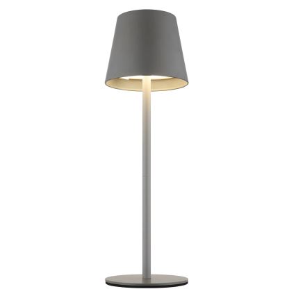 Globo - Lampe de table d'extérieur LED rechargeable 3 en 1, tactile et à intensité variable, LED/3W/5V, 3000/4000/5000K, IP54, 1800 mAh, gris