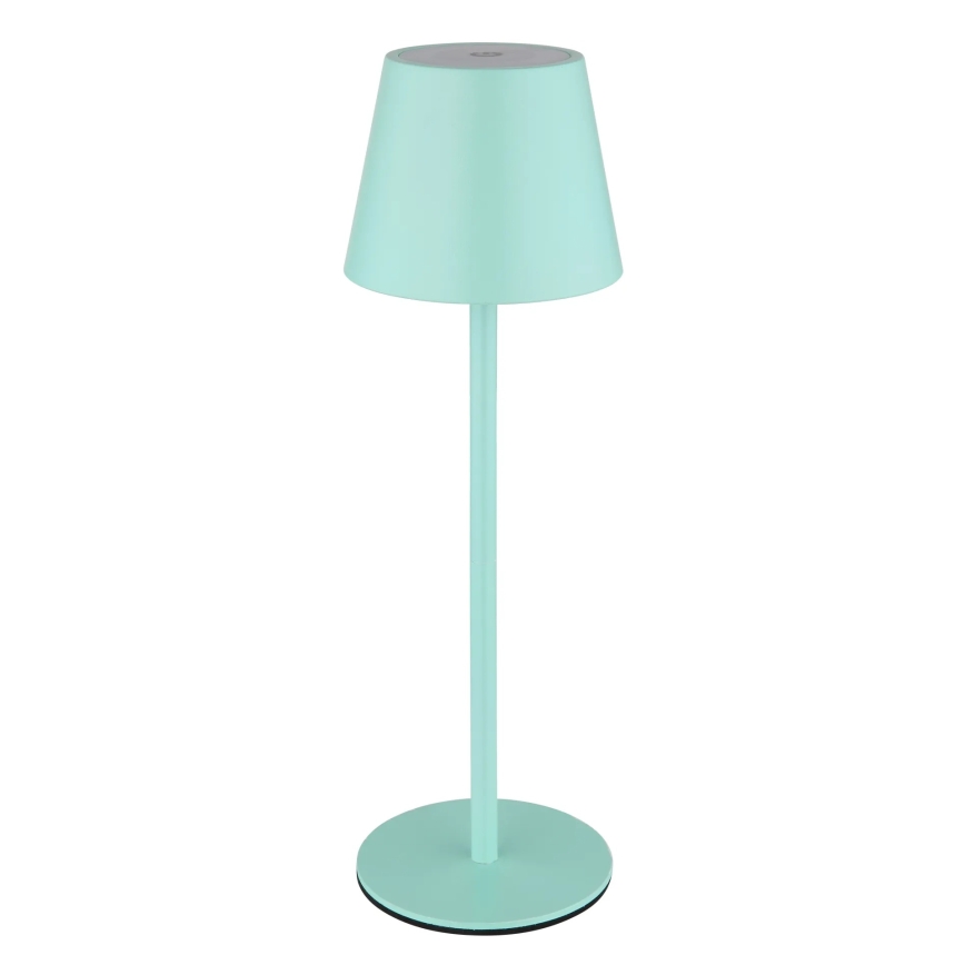 Globo - Lampe de table d'extérieur LED tactile, rechargeable et dimmable 3 en 1, 3W/5V, 3000/4000/5000K, IP54, batterie 1800 mAh, vert menthe