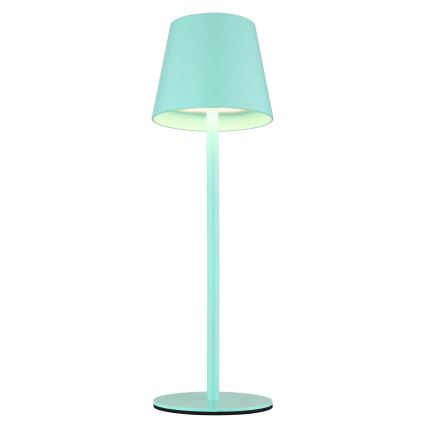 Globo - Lampe de table d'extérieur LED tactile, rechargeable et dimmable 3 en 1, 3W/5V, 3000/4000/5000K, IP54, batterie 1800 mAh, vert menthe