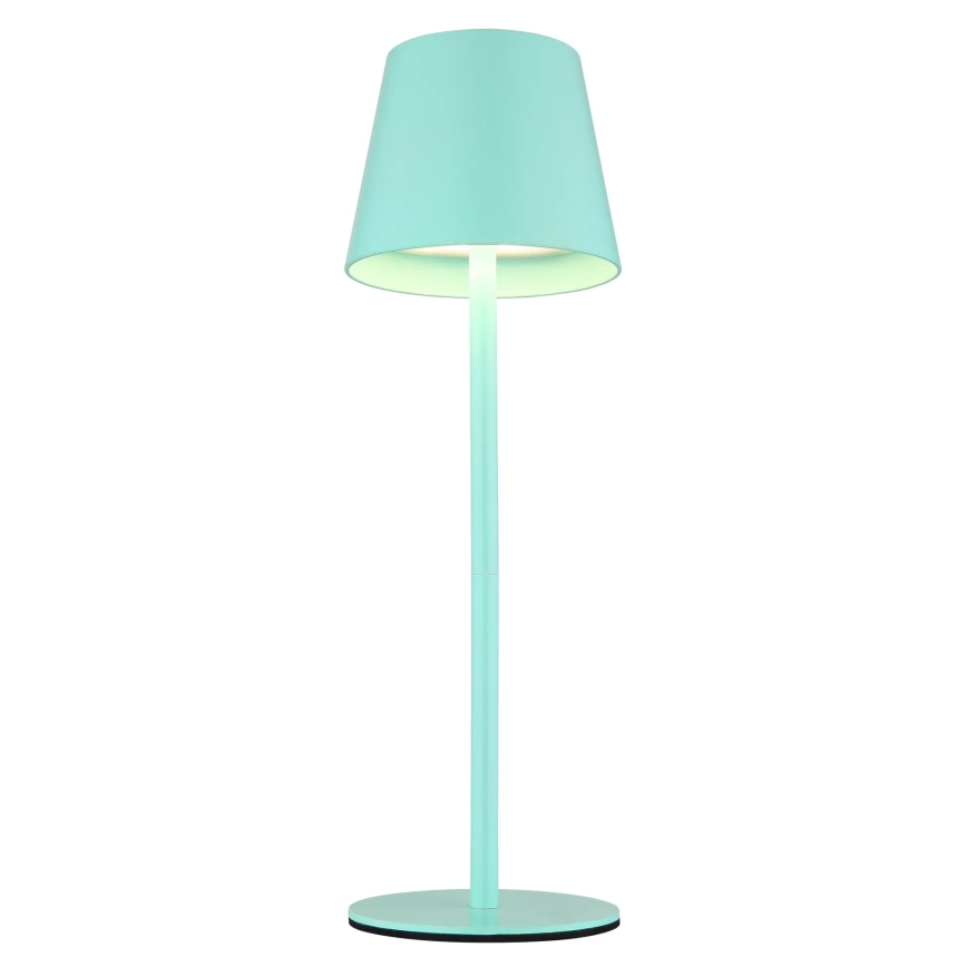 Globo - Lampe de table d'extérieur LED tactile, rechargeable et dimmable 3 en 1, 3W/5V, 3000/4000/5000K, IP54, batterie 1800 mAh, vert menthe