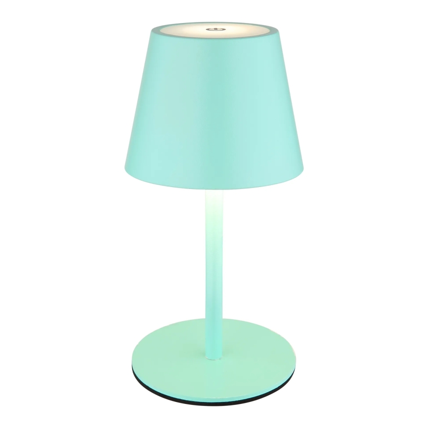 Globo - Lampe de table d'extérieur LED tactile, rechargeable et dimmable 3 en 1, 3W/5V, 3000/4000/5000K, IP54, batterie 1800 mAh, vert menthe