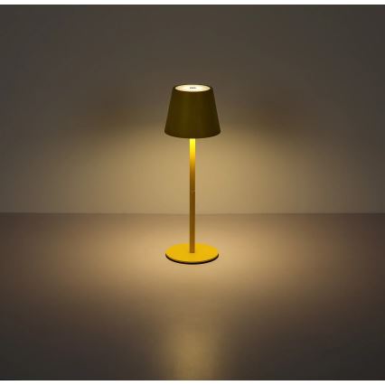 Globo - Lampe de table d'extérieur LED tactile et dimmable, rechargeable 3 en 1 LED/3W/5V 3000/4000/5000K IP54 1800 mAh jaune