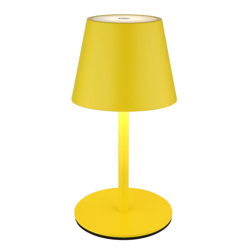 Globo - Lampe de table d'extérieur LED tactile et dimmable, rechargeable 3 en 1 LED/3W/5V 3000/4000/5000K IP54 1800 mAh jaune