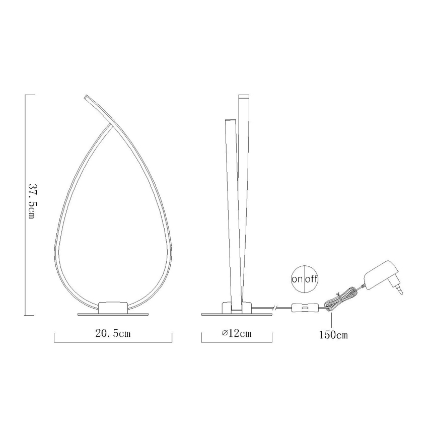 Globo - Lampe de table LED/6W/230V argentée