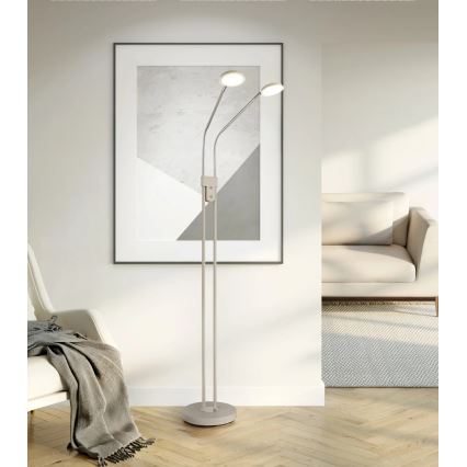 Globo - Lampadaire LED dimmable 2xLED/6,5W/230V 2700/3350/4000K beige