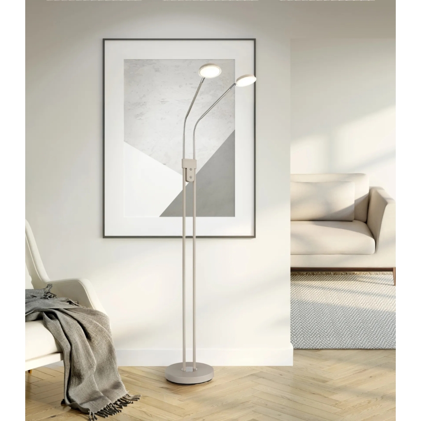 Globo - Lampadaire LED dimmable 2xLED/6,5W/230V 2700/3350/4000K beige