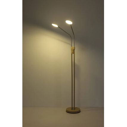 Globo - Lampadaire LED dimmable 2xLED/6,5W/230V 2700/3350/4000K beige