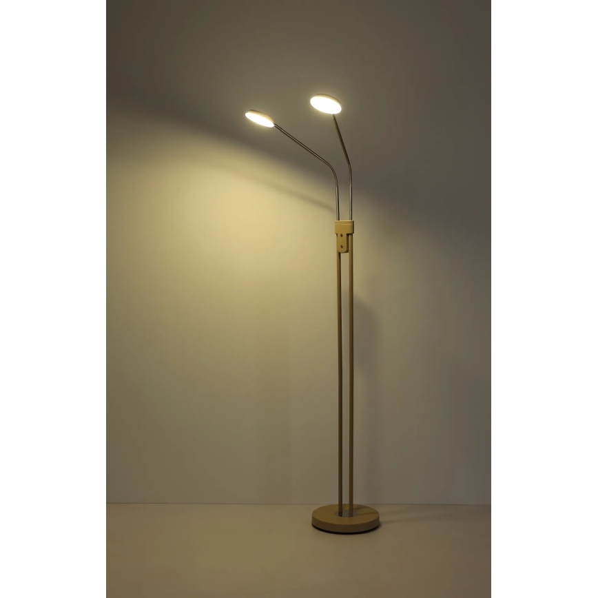 Globo - Lampadaire LED dimmable 2xLED/6,5W/230V 2700/3350/4000K beige