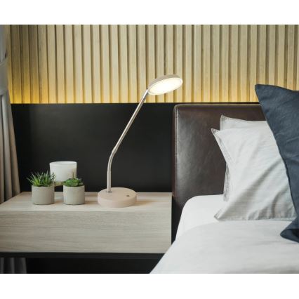 Globo - Lampe de table LED tactile à intensité variable, 6,5 W, 230 V, 2700/3350/4000 K, beige