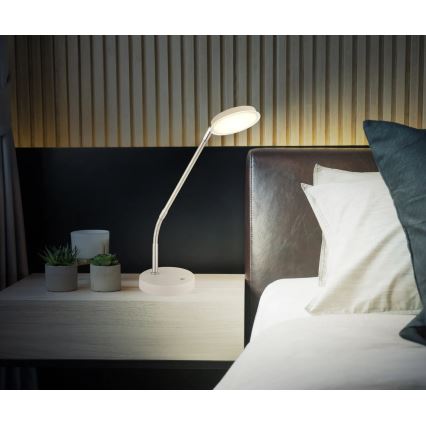 Globo - Lampe de table LED tactile à intensité variable, 6,5 W, 230 V, 2700/3350/4000 K, beige