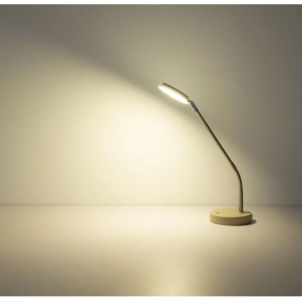 Globo - Lampe de table LED tactile à intensité variable, 6,5 W, 230 V, 2700/3350/4000 K, beige